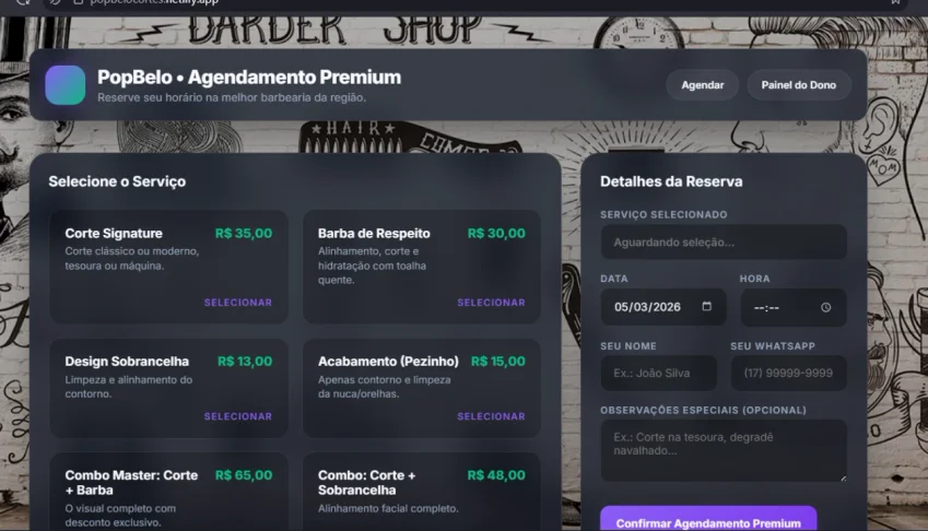 Crio seu Site de Agendamentos ou Cardápio sem taxas mensais