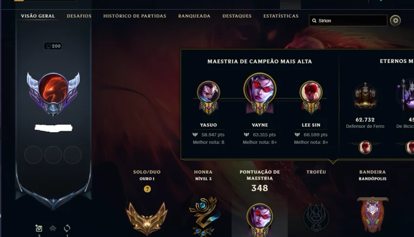 Conta 224 League Of Legends Barato
