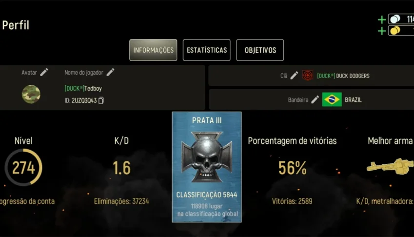 Conta Tacticool lvl 270