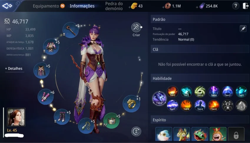 Vendo conta no MIR4 Maga LVL 45 - 46K CP [SA1]14