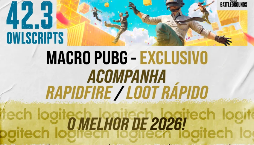 MACRO - PUBG STEAM E PUBG LITE - (VITALICIO) MOUSES LOGITECH