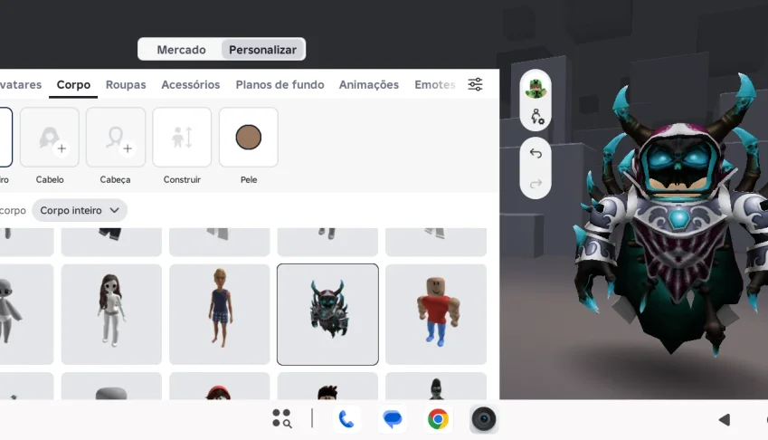 Conta com Korblox e várias skin feminina e masculino