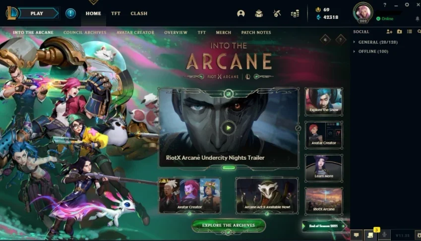 CONTA LOL, LVL 202, 170 SKINS, RANK PLATINA!