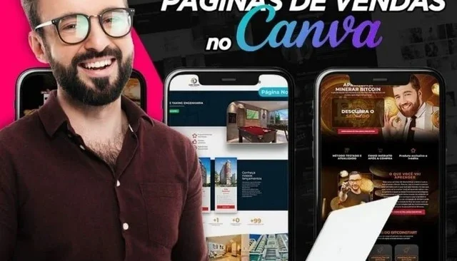 100 Páginas De Vendas Editavéis no Canva +7 Bônus exclusivo