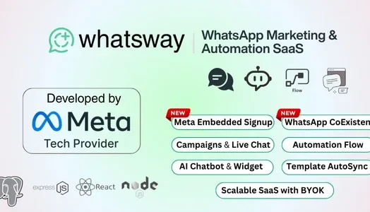 Whatsway - Plataforma SaaS de Marketing e Automação PHP