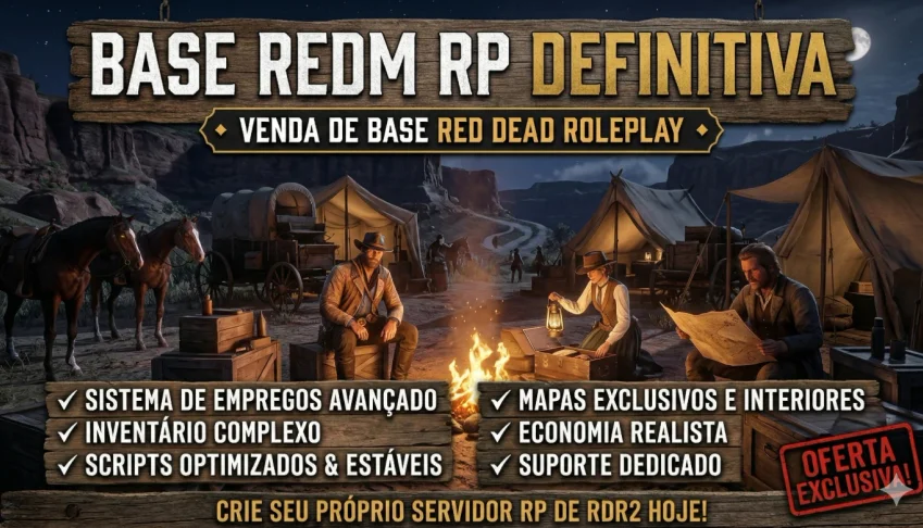 Base RedM Completa – Com Scripts Exclusivos (Até Bruxas!)