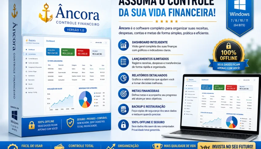Âncora 1.0 - Software para Controle Financeiro Pessoal