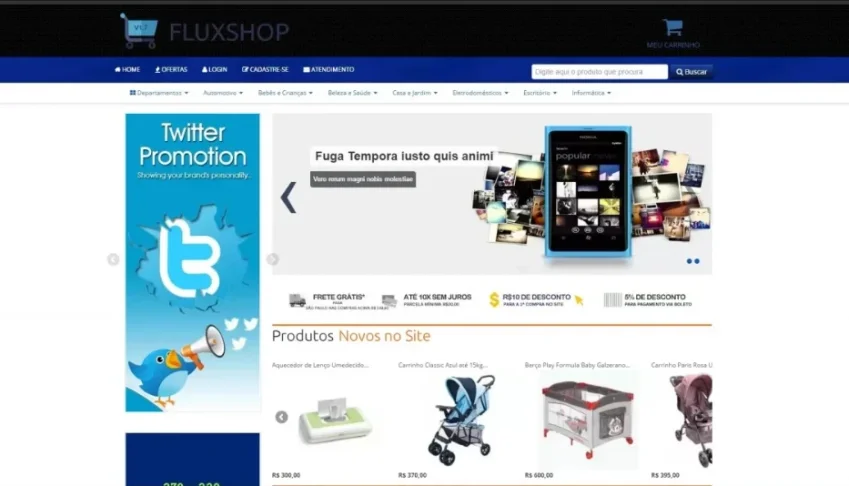 Sistema Loja Virtual Flux Shop 1.7 Cielo+ PagSeguro