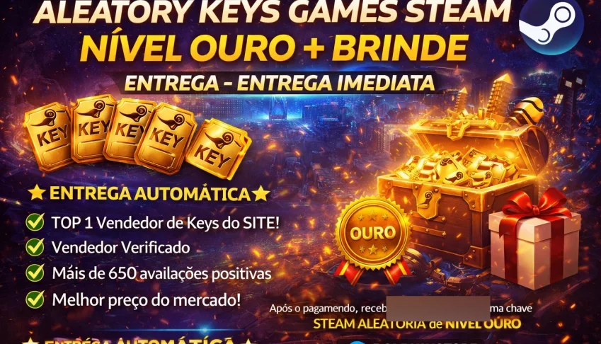 Random Steam Key de Ouro Jogos Aleatórios Da Steam - ENTREG