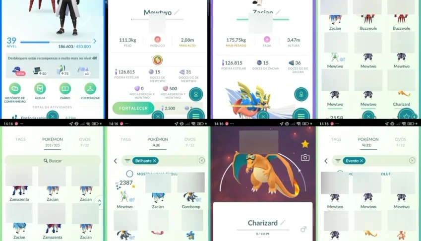 Nível 39! Mewtwo 100% Shiny , Charizard Evento, Q209
