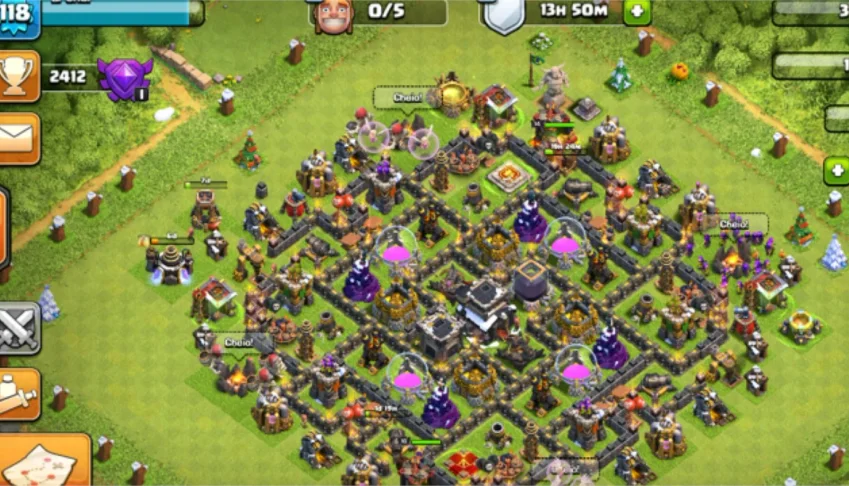 Clash of clans - Cv 9 full 4000 gemas