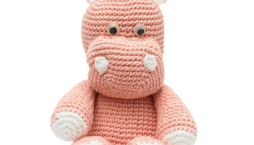 Hipopótamo em amigurumi