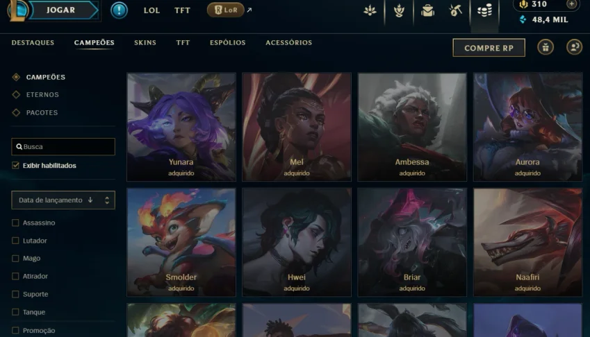 Conta LOL e Valorant