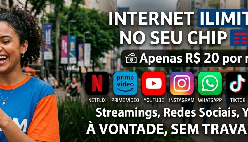 Internet ilimitada no seu chip tim