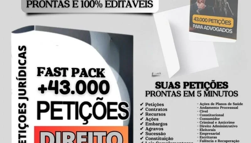 Pack 43 Mil Petições Jurídicas Editáveis | Advogados