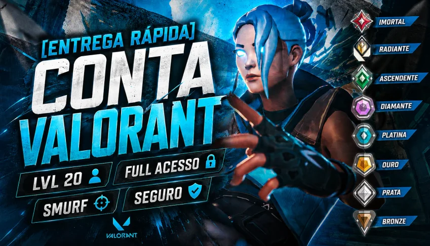 Contas Smurf Unranked De Valorant - Level 20 - Full Acesso!!