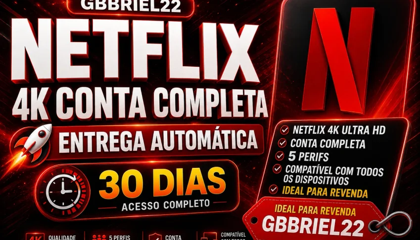 Netflix Premium 4K Conta Completa - Ideal Para Revenda!