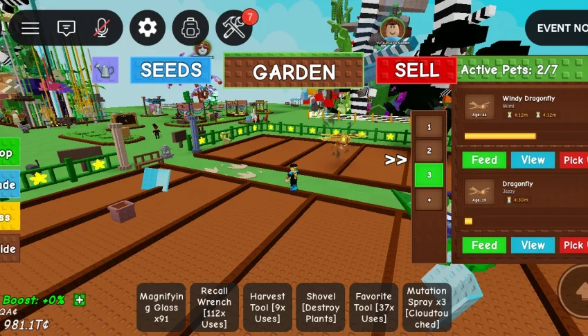 Vendo 2 Dragonfly – Grow a Garden (Entrega rápida)
