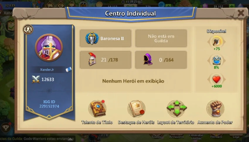 Conta Castle Clash