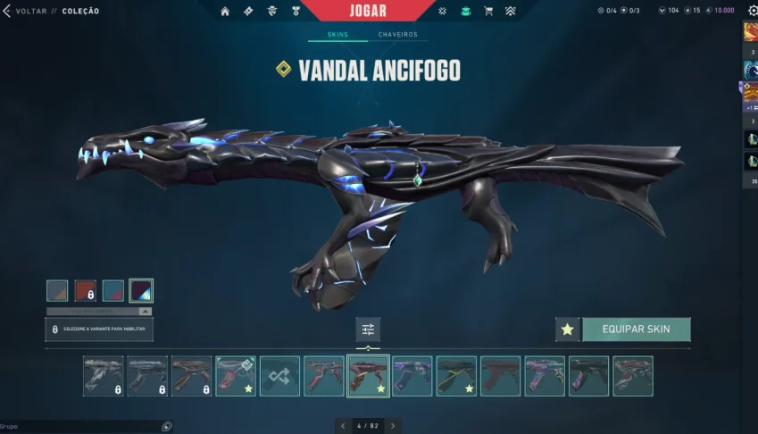 Conta Valorant - Chaveiro Ascendente - Leque e Champions