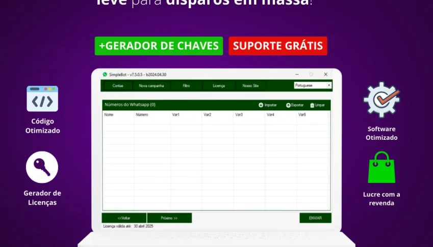 Software SimpleBot – Disparador para Wh4ts4pp ⭐