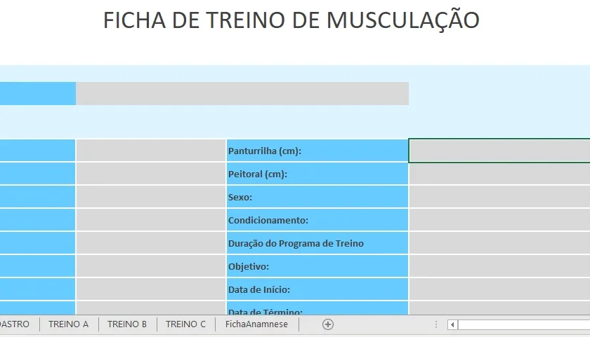 Planilha De Treino Para Musculaçao