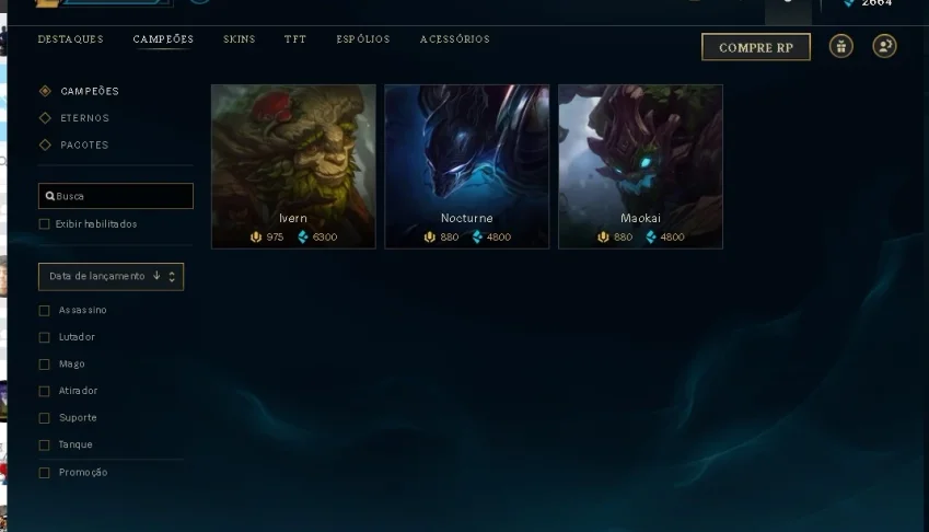 Vendo conta de lol d3 121 skins