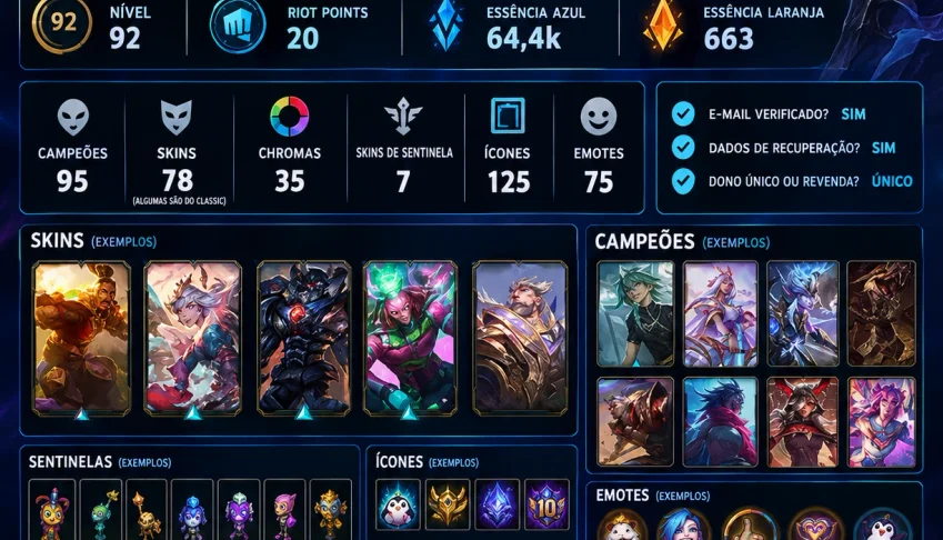 Conta Ex Mestre Com Muitas Skins De Adc - Aceito Ofertas