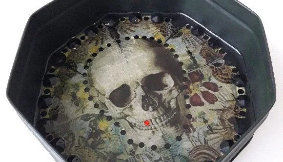 Enfeite de Parede Lata Caveira Mexicana