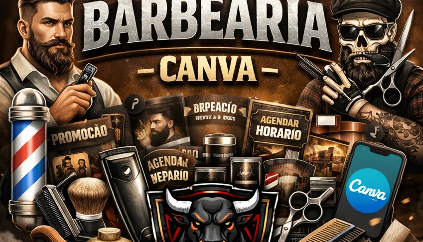 Mega Pack Barbearia - Canva Atualizado