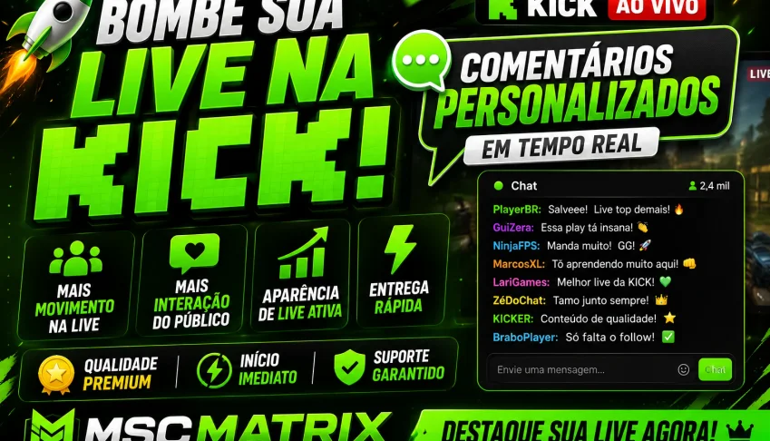 🔥 Comentários Personalizados Para Lives Na Kick 🔥