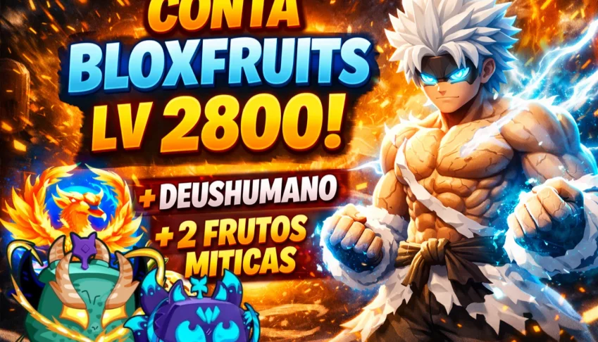 Conta Bloxfruits Lv 2800 + Deushumano + 2 Frutos Miticas