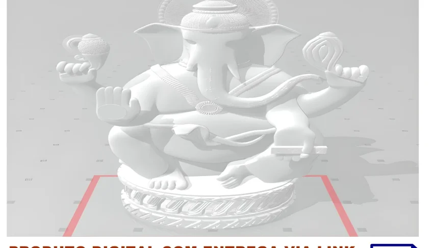 STL Para Impressão 3D - Ganesha (Ganexa) Hinduísmo