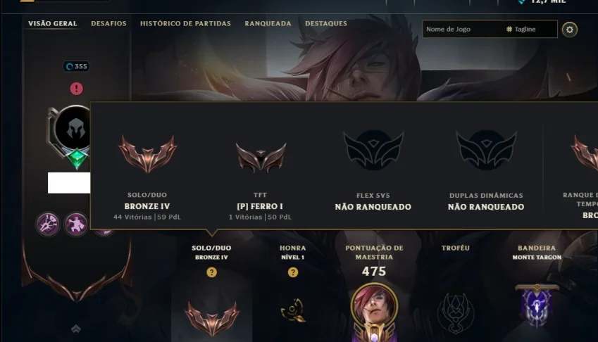 Bronze 4 com TODOS os Champs e 136 Skins (Mais de 100 Jogos)