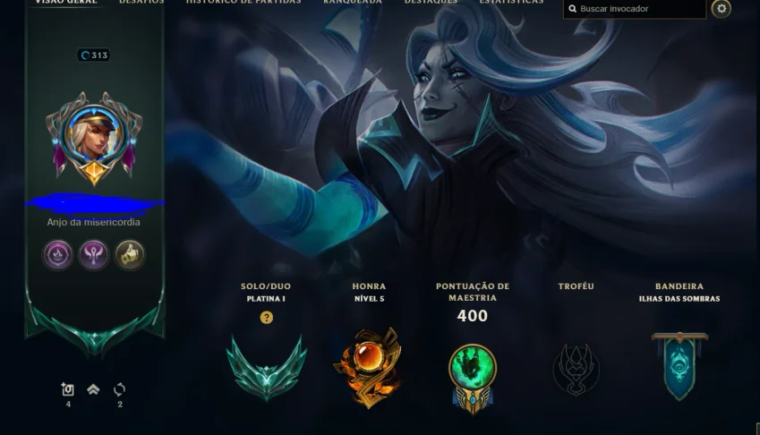 Conta League of Legends Plat1 