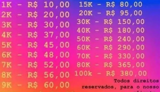venda de seguidores