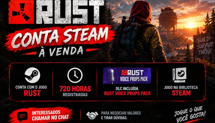 Conta Steam Rust | 720 Horas | DLC Voice Props Pack