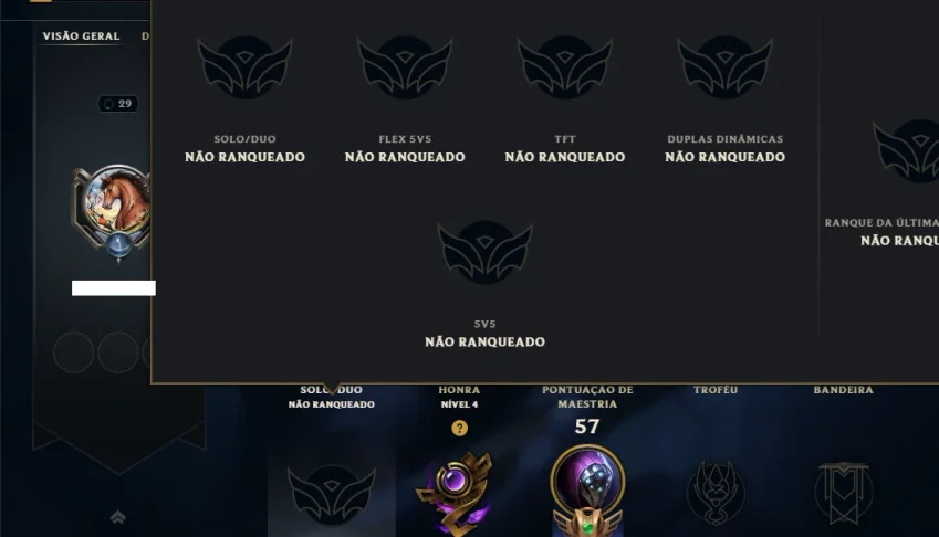 Unranked com 75 Champs e 2 Skins