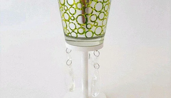 Castiçal Espelhado Bolas - Verde
