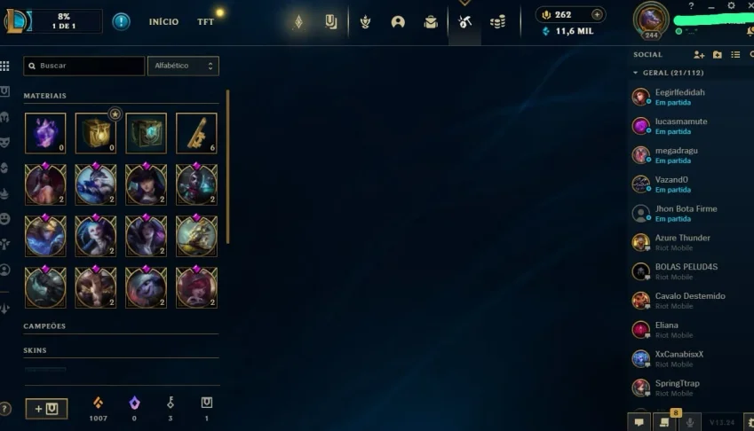 Conta Lol rara Twitch medieval e ww cinzento