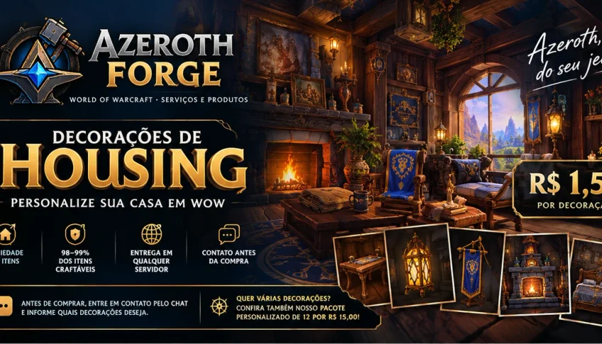 ⚒️ AZEROTH FORGE | Decorações de Housing para WoW