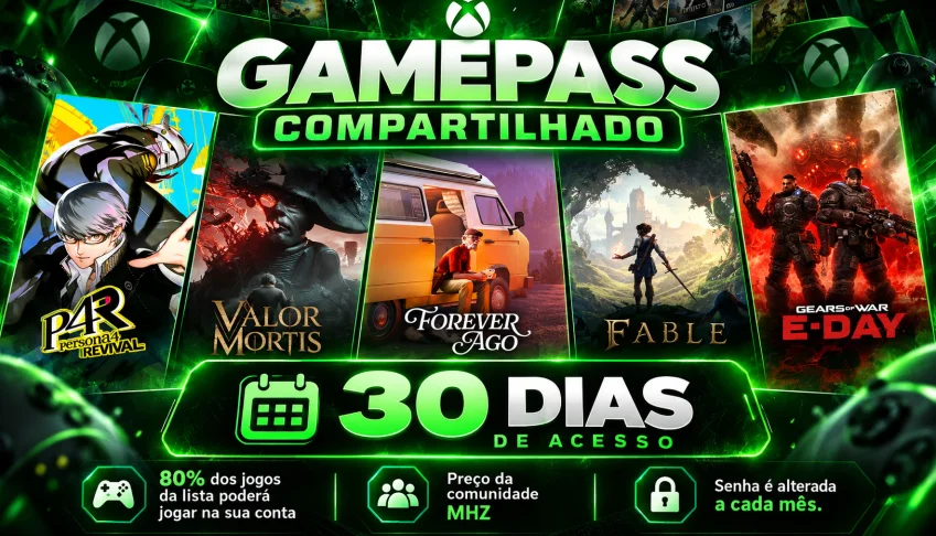 Gamepass Pc Windows 10 ou 11 - Compartilhada 30 dias