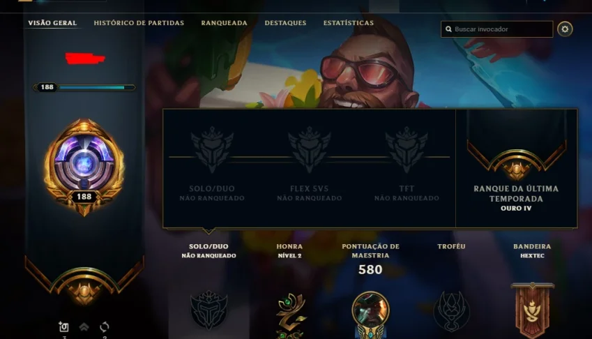 Conta LOL Smurf Unranked Diamond Season 9 147 Skins