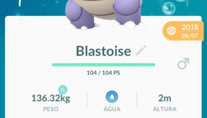 Blastoise brilhante de oculos