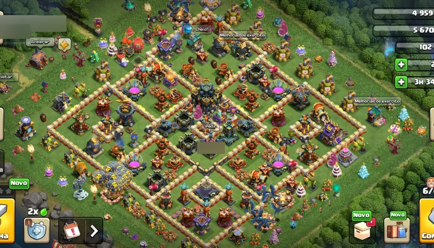 Clash of clans com itens raros de 2013