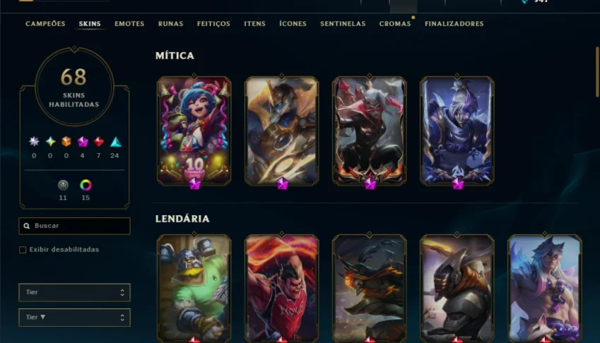 Conta Lol Top Com Varias Prestigios