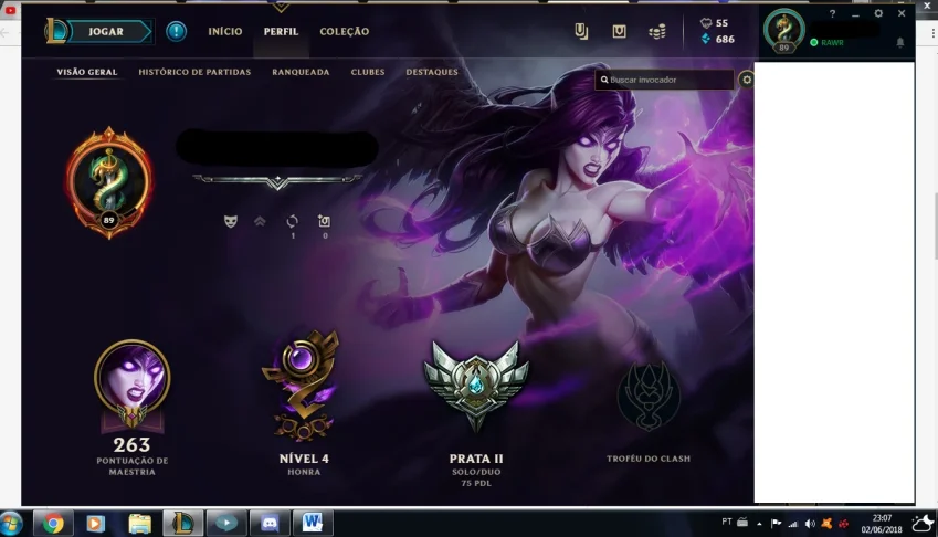Conta LOL lvl 90- 67 champs- 17 skins