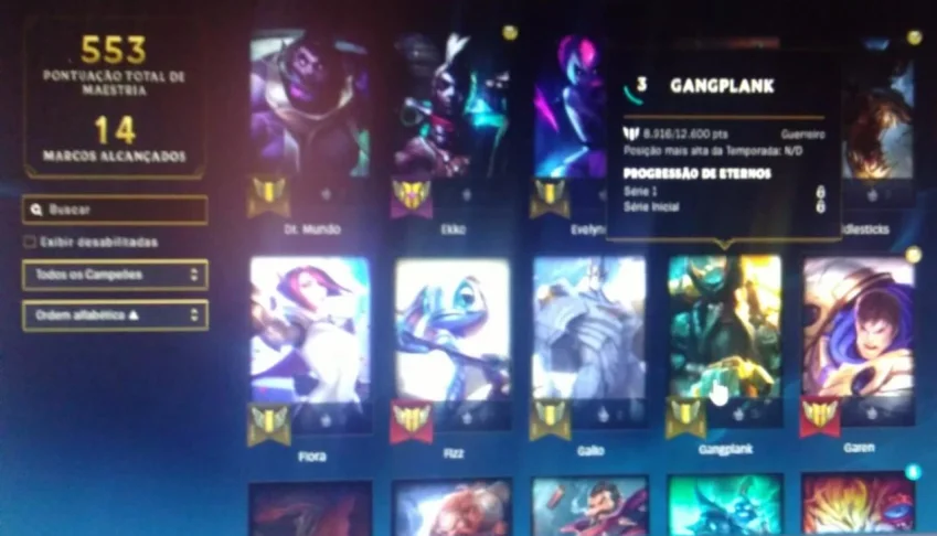 conta de League Of Legends