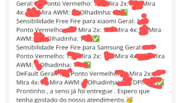 Sensibilidade para iPhone Motorola e xiaomi 100% HS