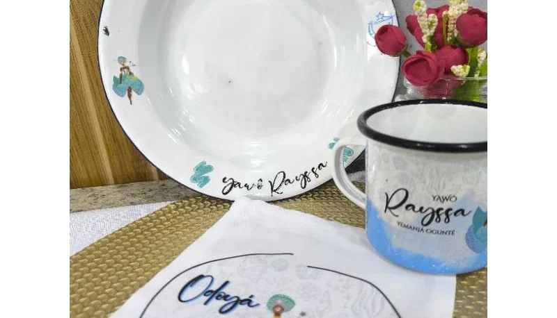 Caneca, Prato ou Kit Personalizado Orixás